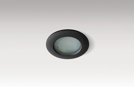 EMILIO koupelnové podhledové svítidlo 1x GU10 50W bez zdroje 9,1cm kulaté IP54, černé 4