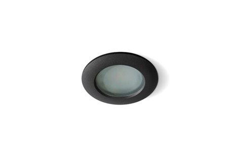 EMILIO koupelnové podhledové svítidlo 1x GU10 50W bez zdroje 9,1cm kulaté IP54, černé 1