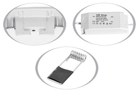 LED-WSL-6W/41/CHR LED panel kruh 12cm 6W 490lm 4100K IP20 chrom 3