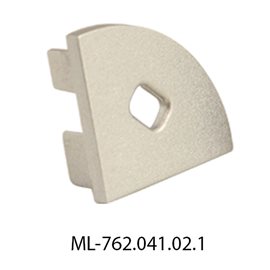 ML-762.041.02.1 Koncovka pro RS s otvorem, stříbrná barva, 1 ks