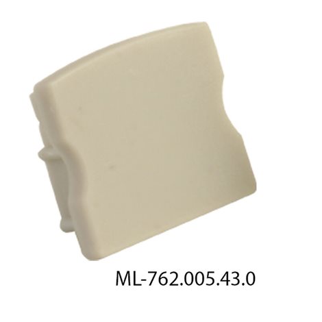 ML-762.005.43.0 Koncovka bez otvoru pro PS, šedá barva, 1 ks