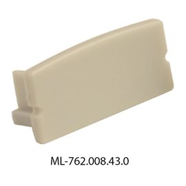 ML-762.008.43.0 Koncovka bez otvoru pro PF, šedá barva, 1 ks
