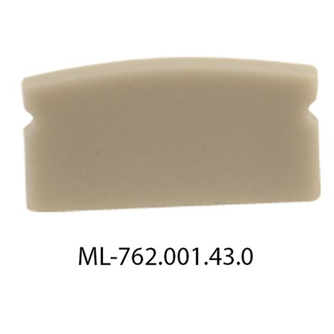 ML-762.001.43.0 Koncovka bez otvoru pro PQ, šedá barva, 1 ks