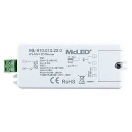 ML-910.010.22.0 Stmívač pro řízení jasu tlačítkem, potenciometrem, 0/1-10V, 1 kanál 8A