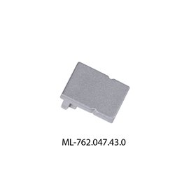 ML-762.047.43.0 Koncovka bez otvoru pro PK2, stříbrná barva, 1ks