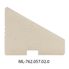 ML-762.057.02.0 Koncovka pro RQ bez otvoru, stříbrná barva, 1 ks