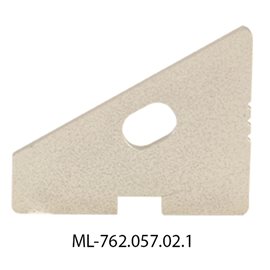 ML-762.057.02.1 Koncovka pro RQ s otvorem, stříbrná barva, 1 ks