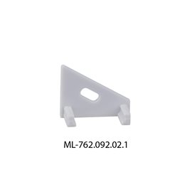 ML-762.092.02.1 Koncovka s otvorem pro RN, stříbrná barva, 1ks