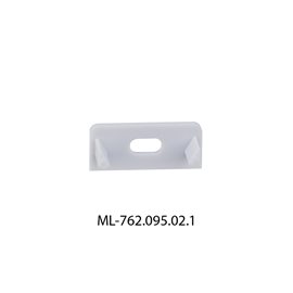 ML-762.095.02.1 Koncovka s otvorem pro PE, stříbrná barva, 1ks