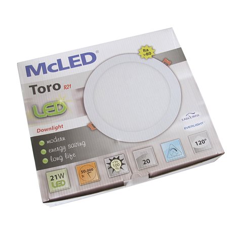 ML-412.016.33.0 LED podhledové svítidlo Toro R21 kruh 22,5cm 21W 1470lm 2700K IP20 bílé 11