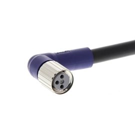 XS3F-LM8PVC3A2M kabel pro připojení senzorů s konektory, M8, 3pin, úhlový, 2m