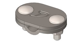 SR 03 - plech Svorka zemnící pro spojovací pás - drát - plech