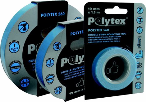 Polytex 560 Oboustranná lepící pěnová montážní páska 19x5 bílá