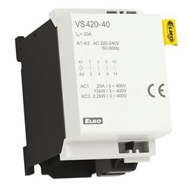VS420-40/230V Instalační stykač 4x20A, 4xspínací