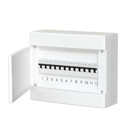 678.1012.BW Přístrojová skříň nástěnná DINAMIC IP40 12modulů, bíle dveře, svorkovnice N a PE