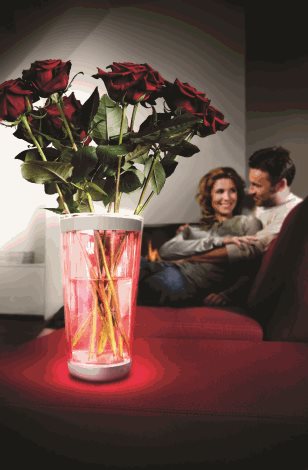Svítící LED váza Philips Lumiware 69153/60/PH s barevným nebo bílým světlem 8