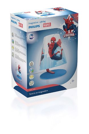 Dětská stolní LED lampička Philips 71764/40/16 3W Spider-Man, modrá 8