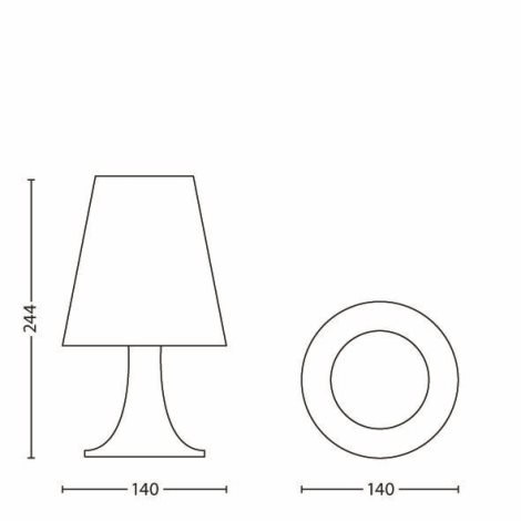 71795/28/16 Dětská stolní LED lampička Philips Disney Princess 2,3W 220lm 2700K, růžová 7