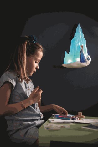71942/08/P0 Dětská nástěnná LED lampička 3D Philips Disney Frozen 3x0,09W vč.baterií 6