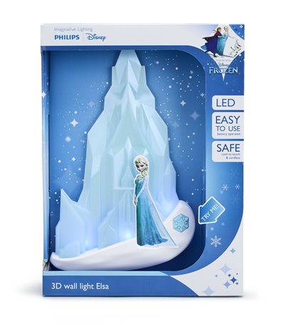 71942/08/P0 Dětská nástěnná LED lampička 3D Philips Disney Frozen 3x0,09W vč.baterií 9