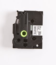 TZE-FX251 bílá/černá 24mm, kazeta s flexibilní páskou, délka 8m