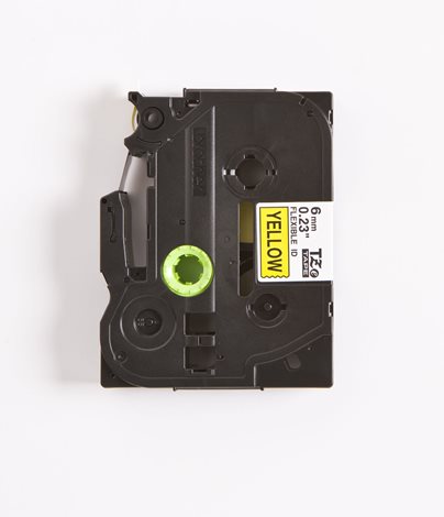 TZE-FX611 žlutá/černá 6mm, kazeta s flexibilní páskou, délka 8m 1