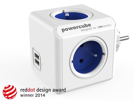 PowerCube ORIGINAL USB rozbočka-4 zásuvka, modrá 2