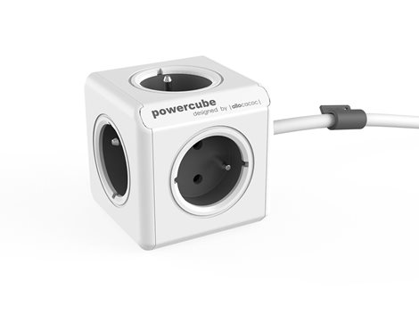 PowerCube EXTENDED prodlužovací přívod 1,5m - 5ti zásuvka, šedá 1