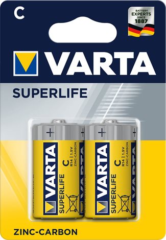 R14 2014 baterie Varta malé mono Superlife