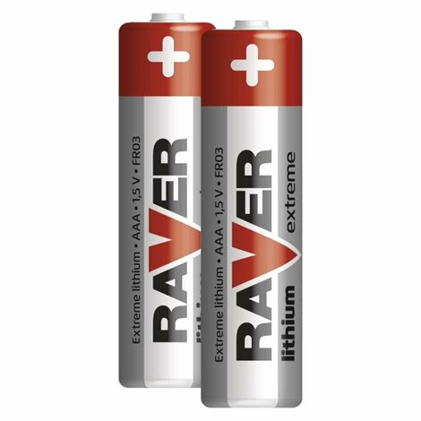 Raver baterie lithiová FR03 (AAA,mikrotužka), 2ks v blistru 2