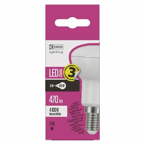 ZQ7221 LED CLS R50 6W E14 NW 4