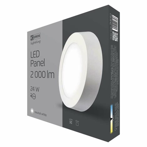 LED Panel přisazený ZM5152 kruh 30cm 24W 2000lm 4000K IP20 6