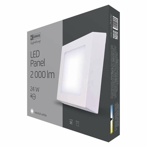 LED Panel přisazený ZM6152 čtverec 30x30cm 24W 2000lm 4000K IP20 6