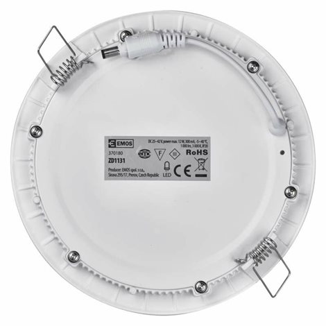 LED Panel vestavný ZD1131 kruh 17,5cm 12W 1000lm 3000K IP20 4
