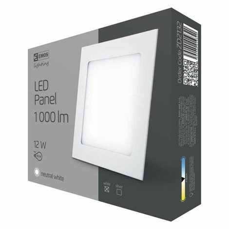 LED Panel vestavný ZD2132 čtverec 17x17cm 12W 1000lm 4000K IP20 6