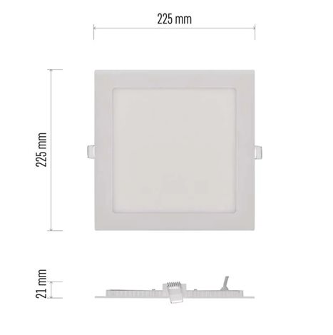 LED Panel vestavný ZD2142 čtverec 22,5x22,5cm 18W 1500lm 4000K IP20 9