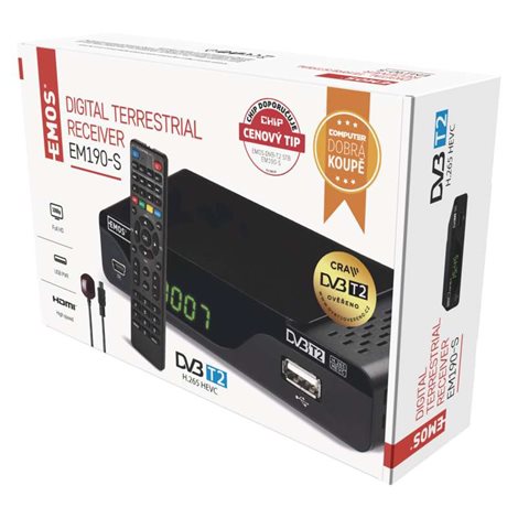 J6014 Set-top box EMOS EM190-S HD HEVC H265 (DVB-T2) 3