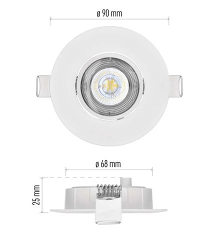 LED svítidlo bodové EXCLUSIVE ZD3121 kruh 9cm 5W 450lm 3000K IP20 9