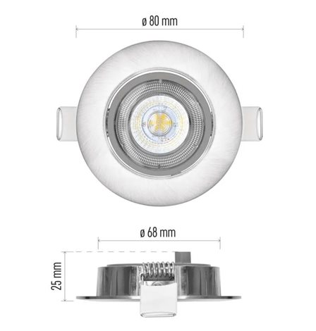 LED svítidlo bodové EXCLUSIVE ZD3221 kruh 8cm 5W 450lm 3000K IP20 8