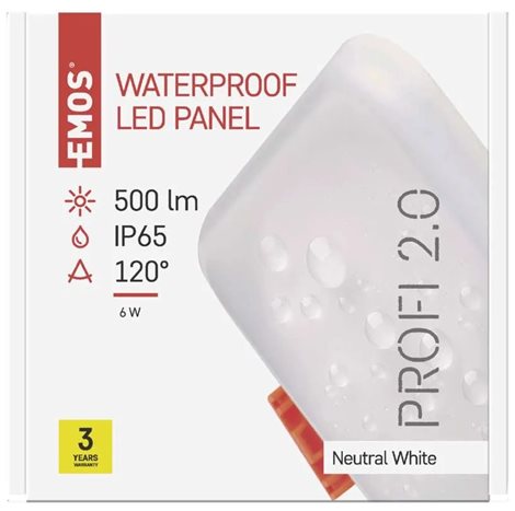 LED Panel PROFI ZV2112 čtverec 7,5x7,5cm 6W 400lm 4000K IP65 7