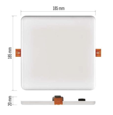 LED Panel PROFI ZV2152 čtverec 18,5x18,5cm 18W 1530lm 4000K IP65 6