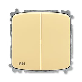 3559A-A52940 D Přepínač dvojitý střídavý, s krytem, řazení 6+6, IP44, bezšroubové svorky;