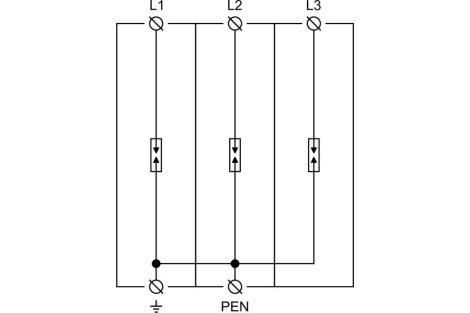 HLA50-255/3+0 svodič bleskových proudů SPD typ 1 3