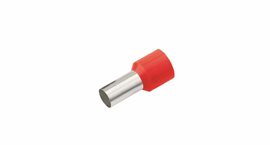 182204 Izolovaná dutinka Cu 1,5/8 mm, červená (100 ks)