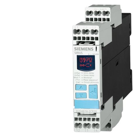 3UG4615-2CR20 DIGITAL MONITORING RELAY FOR THREE-PHASE LINE VOLTAGE REVERSIBLE PHASE SEQUE 1