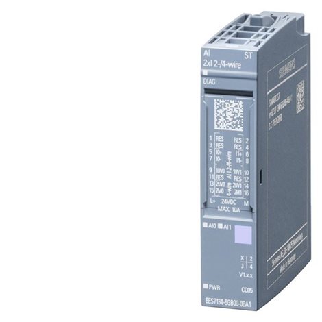 6ES7134-6GB00-0BA1 SIMATIC ET 200SP, Analog input module, AI 2xI 2-/4-wire Standard 1