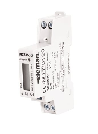 Elektroměr DDS353 50A MID, 1mod., LCD, 1-fáz., 1-tar., fakturační 1