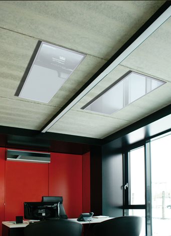 ECOSUN 300 G-White Skleněný sálavý panel, instalace stropní i nástěnná, 300W 6