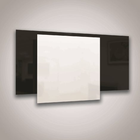 ECOSUN 850 GS-White Bezrámový sálavý panel, přednostně nástěnná instalace, bílé sklo, 850 1