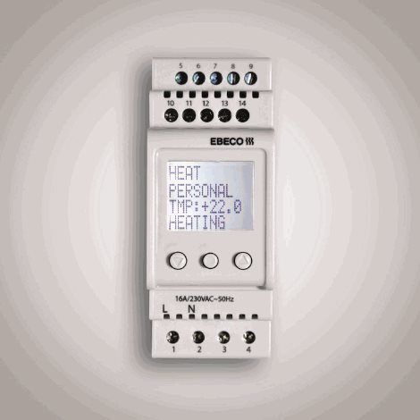 EB-Therm 800 Univerzální digitální termostat s LCD displejem na DIN (2 moduly) 1